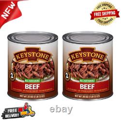 (12 Cans) Keystone Meats All Natural Beef Fully Cooked 28oz No Preservatives