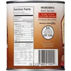 (12 Cans) Keystone Meats All Natural Beef Fully Cooked 28oz No Preservatives