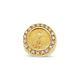 2.00ct Round Cut Simulated Diamond Lady Liberty Coin Ring 14k Yellow Gold Finish