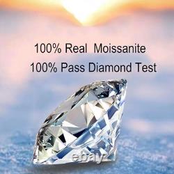 3.00 Carat Round Cut VVS1 Moissanite Halo Engagement Ring 14K White Gold Plated