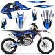 Custom Mx Decal Kit With #plate Ktm Sx Sxf All Models 19-20 Carbon-x Blue