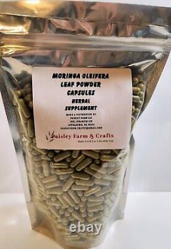 Moringa Oleifera Leaf Capsules NON GMO All Natural Made Fresh On Demand