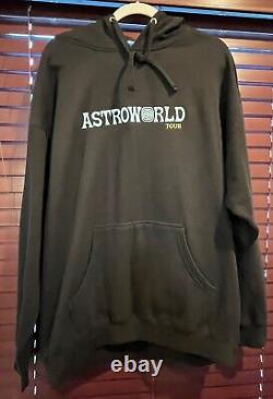 Pre Owned Astroworld Travis Scott Wish You Were Here Black Hoodie Size XL