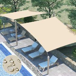 Sun Shade Sail Garden Patio Awning Canopy Waterproof UV Rectangle Cover Outdoor