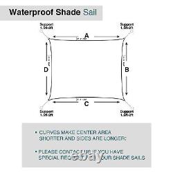 Sun Shade Sail Garden Patio Awning Canopy Waterproof UV Rectangle Cover Outdoor