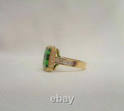 Yellow Gold Plated Silver 3 Carat Lab Created Emerald Women Engagement Band Ring
