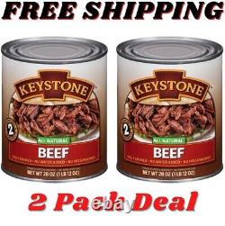(12 boîtes) Keystone Meats Tous les boeufs naturels entièrement cuits 28oz Sans conservateurs