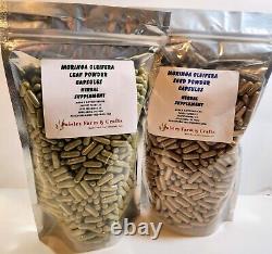 Capsules de poudre de feuilles de Moringa et capsules de poudre de graines de Moringa - Packs de valeur