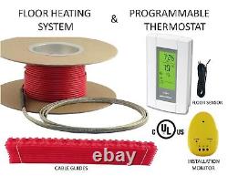 Revêtement de sol chauffant électrique en carrelage, kit de chauffage radiant pour sol chaud, 120V, toutes les tailles disponibles.